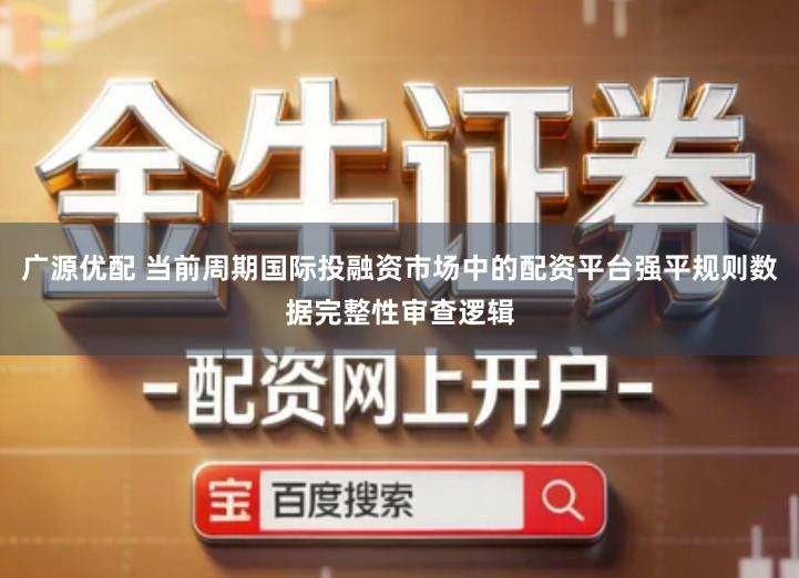 广源优配 当前周期国际投融资市场中的配资平台强平规则数据完整性审查逻辑